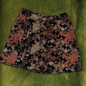 boho tapestry print mini skirt